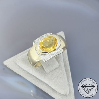 Wert 2690 € CHRIST Bicolor Diamant Citrin Ring in 585er 14 K Gold - 102948