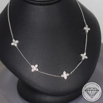 Wert 2690 € Diamant Collier in 585er 14 K Weißgold - 106459