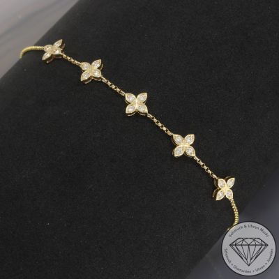 Wert 1890 € Diamant Armband in 585er 14 K Gelbgold - 106462