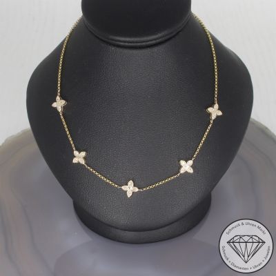 Wert 2690 € Diamant Collier in 585er 14 K Gelbgold - 106461