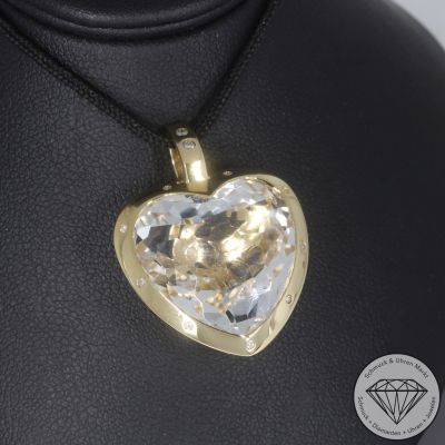 Jette Joop Brillant Bergkristall Anhänger Herz in 750er 18 K Gelbgold - 106565