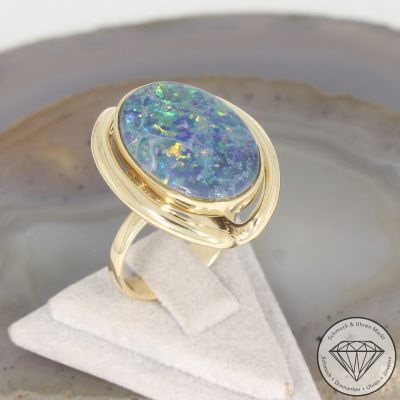 Wert 2790 € Opal Ring in 585er 14 K Gelbgold - 106693