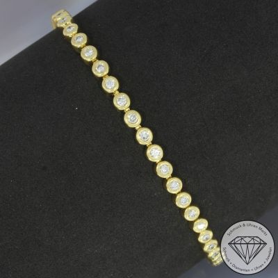 Wert 6650 € Tennis Brillant Armband (ca. 1,92 carat) in 750er 18 K Gelbgold - 106792