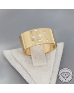 Sale! Wert 4590 &euro; Brillant Ring (lupenrein, ca. 0,14 carat) in 750er 18 K Gelbgold - 101893