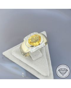 Wert 2690 &euro; CHRIST Bicolor Diamant Citrin Ring in 585er 14 K Gold - 102948