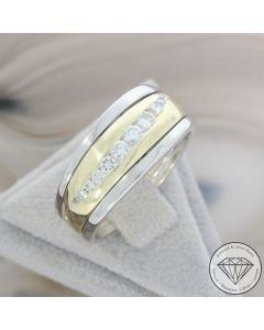 Wert 2450 &euro; Bicolor Brillant Ring in 585er 14 K Gold - 103959
