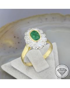 Wert 3590 &euro; Bicolor Brillant Smaragd Ring in 750er 18 K Gold - 104754