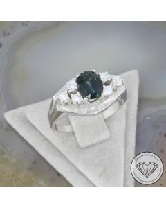 Wert 1890 &euro; Brillant Saphir Ring in 585er 14 K Wei&szlig;gold - 104810