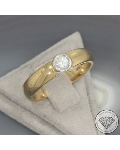 Wert 1690 &euro; Bicolor Solit&auml;r Brillant Ring in 585er 14 K Gold - 105020