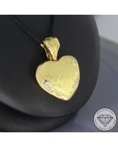 Wert 3950 &euro; Brillant Anh&auml;nger Herz in 750er 18 K Gelbgold - 105683