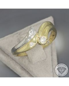 Wert 1290 &euro; Bicolor Brillant Ring in 585er 14 K Gold - 105686