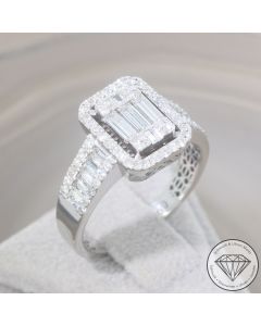 Wert 2850 &euro; Brillant Diamant Ring in 585er 14 K Wei&szlig;gold - 105860