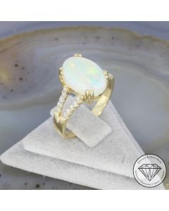 Wert 1990 &euro; Brillant Opal Ring in 585er 14 K Gelbgold - 106235