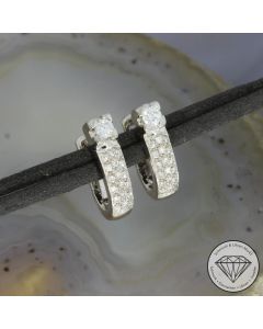Wert 2490 &euro; Brillant Ohrringe in 585er 14 K Wei&szlig;gold - 106246