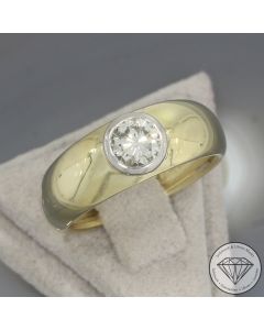 Wert 3390 &euro; Bicolor Solit&auml;r Brillant Ring in 585er 14 K Gold - 106349
