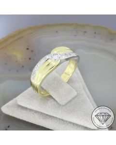 Wert 1750 &euro; Bicolor Brillant Ring in 585er 14 K Gold - 106364
