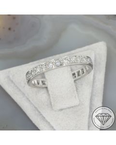 Wert 1550 &euro; Brillant Memory Ring in 750er 18 K Wei&szlig;gold - 106423