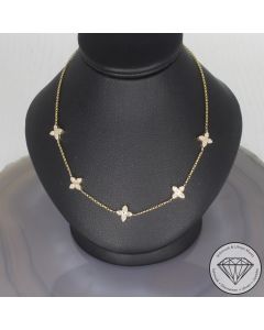 Wert 2690 &euro; Diamant Collier in 585er 14 K Gelbgold - 106461