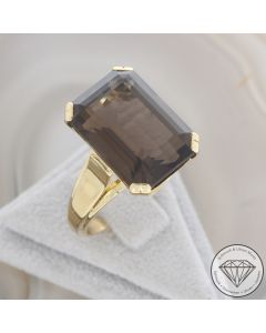 Wert 1690 &euro; Rauchquarz Ring in 750er 18 K Gelbgold - 106610