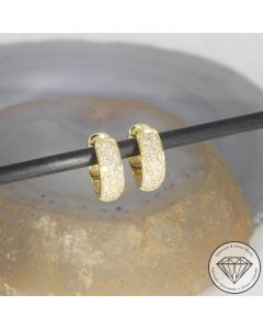 Wert 2900 &euro; Brillant Ohrringe Creolen (ca. 0,88 carat) in 585er 14 K Gelbgold - 106676
