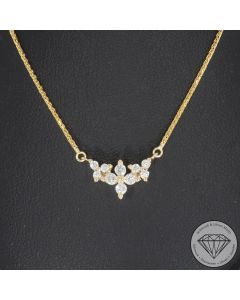 Wert 1390 &euro; Brillant Collier (ca. 0,25 carat) in 585er 14 K Gelbgold - 106677