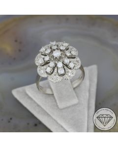 Wert 2750 &euro; Brillant Ring (ca. 0,64 carat) in 585er 14 K Wei&szlig;gold - 106996