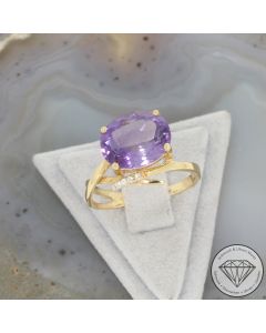 Wert 2390 &euro; Brillant Amethyst Ring in 750er 18 K Gelbgold - 107135