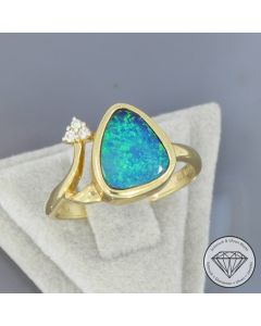 Wert 2230 &euro; Brillant Opal Ring in 585er 14 K Gelbgold - 107202