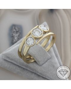 Wert 5150 &euro; Brillant Ring (ca. 0,83 carat) in 585er 14 K Gelbgold - 107229