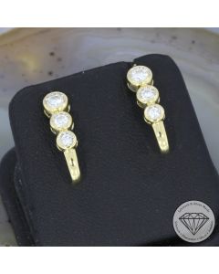 Wert 2350&euro; Brillant Ohrringe (0,42carat) in 585er 14 K Gelbgold - 107246