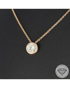 Wert 2350 &euro; Solit&auml;r Brillant Anh&auml;nger Kette in 585er 14 K Rosegold - 107240