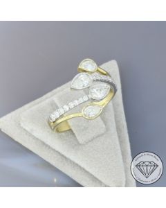 Wert 4690 &euro; Bicolor Brillant Diamant Ring in 585er 14 K Gold - 107224