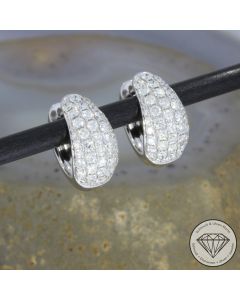 Wert 5690 &euro; Brillant Creolen (1,66 carat) in Platin - 107252