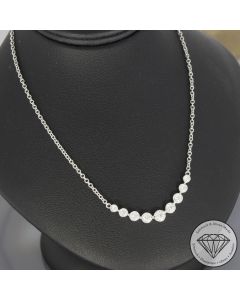 Wert 2350 &euro; Brillant Collier in 585er 14 K Wei&szlig;gold - 107263