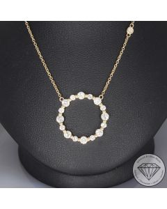 Wert 3750 &euro; Brillant Collier (0,94 carat) in 585er 14 K Gelbgold - 107275