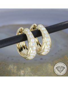 Wert 5190 &euro; Brillant Creolen (0,89 carat) in 585er 14 K Gelbgold - 107277