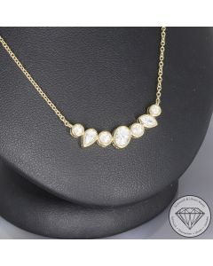 Wert 3290 &euro; Brillant Diamant Collier in 585er 14 K Gelbgold - 107280