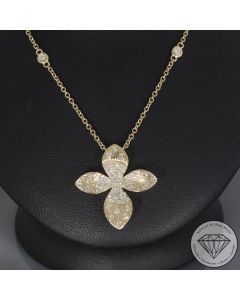 Wert 3750 &euro; Brillant Diamant Collier in 585er 14 K Gelbgold - 107281
