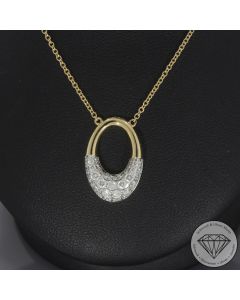 Wert 3290 &euro; Brillant Collier (0,70 carat) in 585er 14 K Gelbgold - 107284