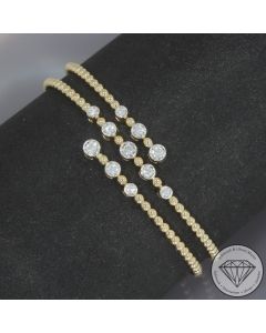 Wert 6090 &euro; Brillant Armreif (0,49 carat) in 585er 14 K Gelbgold - 107289