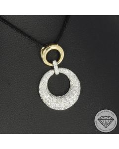 Wert 2790 &euro; Brillant Anh&auml;nger (0,95 carat) in 585er 14 K Gelbgold & Platin - 107318