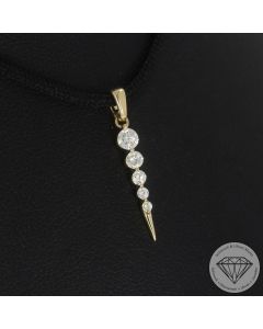 Wert 950 &euro; Brillant Anh&auml;nger (0,27 carat) in 585er 14 K Gelbgold - 107324
