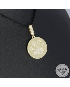 Wert 1390 &euro; Brillant Anh&auml;nger (0,21 carat) in 585er 14 K Gelbgold - 107330