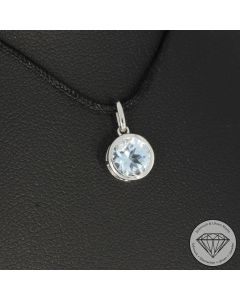 Wert 590 &euro; Aquamarin Anh&auml;nger in 585er 14 K Wei&szlig;gold - 107348