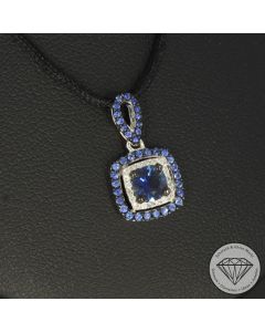 Wert 1050 &euro; Brillant Saphir Anh&auml;nger in 585er 14 K Wei&szlig;gold - 107361