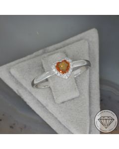 Wert 890 &euro; Brillant Saphir Ring in 750er 18 K Wei&szlig;gold - 107494