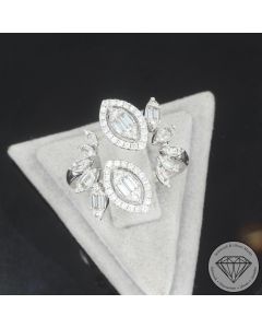 Wert 4650 &euro; Brillant Diamant Ring in 750er 18 K Wei&szlig;gold - 107506