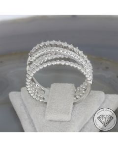Wert 4690 &euro; Brillant Ring (0,45 carat) in 750er 18 K Wei&szlig;gold - 107522