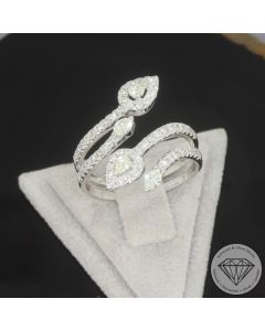 Wert 5190 &euro; Brillant Diamant Ring in 750er 18 K Wei&szlig;gold - 107524