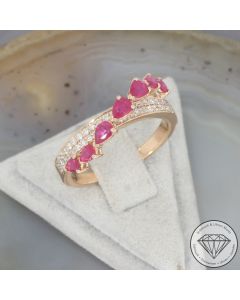 Wert 3850 &euro; Brillant Rubin Ring in 750er 18 K Rosegold - 107527